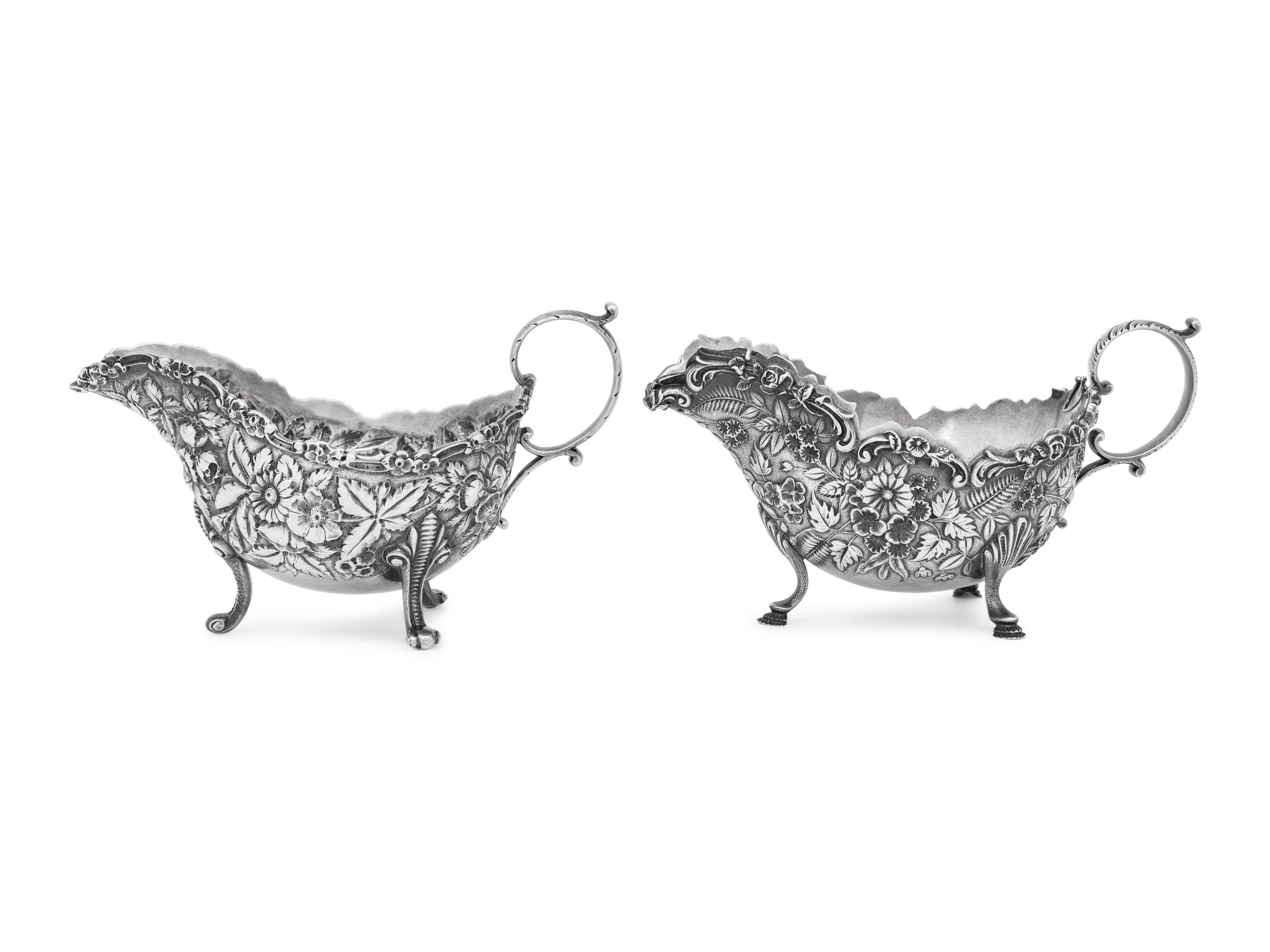 Two American Silver Sauce Boats