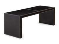 A Contemporary Leather Veneered Low Table
