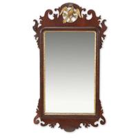 Chippendale mahogany and parcel-gilt looking glass late 18th century