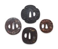 Seven Inlaid Iron Tsuba