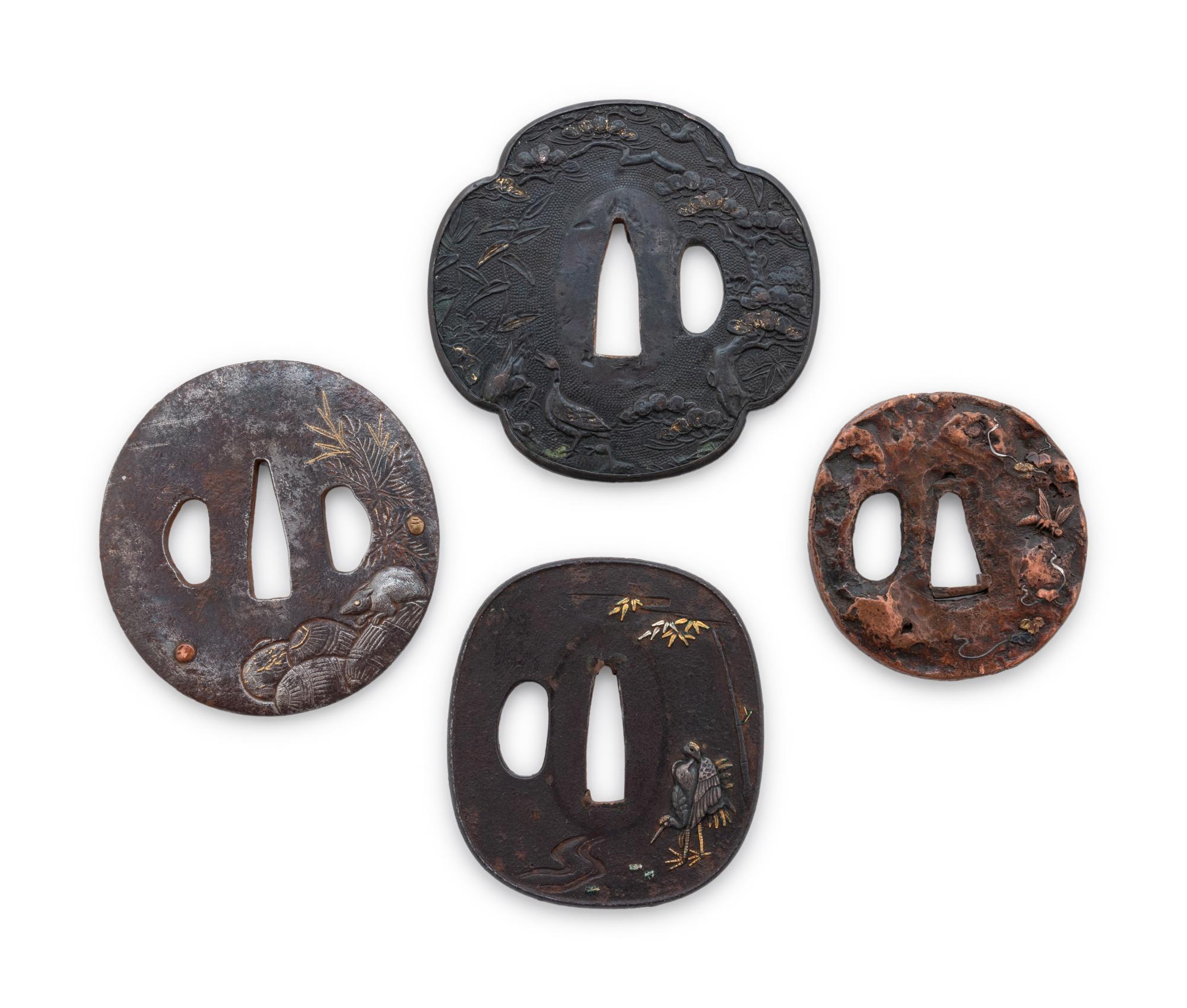 Seven Inlaid Iron Tsuba