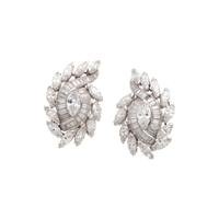 DIAMOND AND PLATINUM EARRINGS