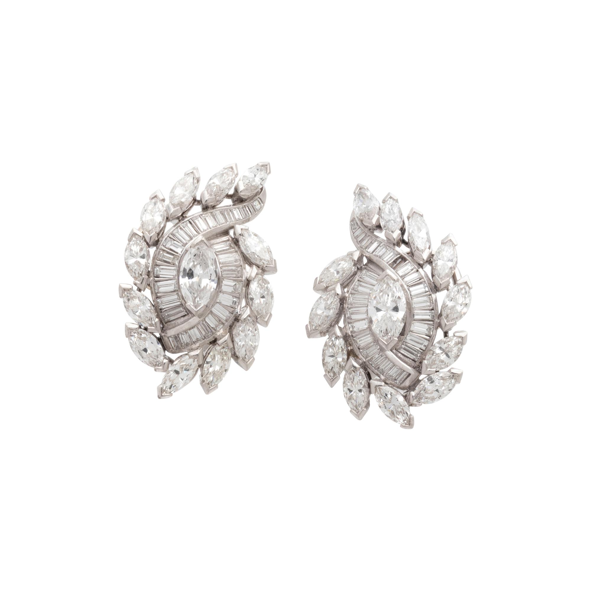 DIAMOND AND PLATINUM EARRINGS
