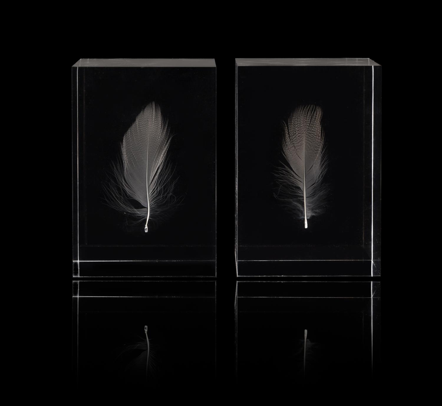 Shiro Kuramata, (Japanese, 1934-1991), Floating Feather, 1990 (two works)