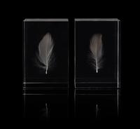 Shiro Kuramata, (Japanese, 1934-1991), Floating Feather, 1990 (two works)