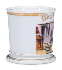 A Harness Maker's Porcelain Occupational Shaving Mug