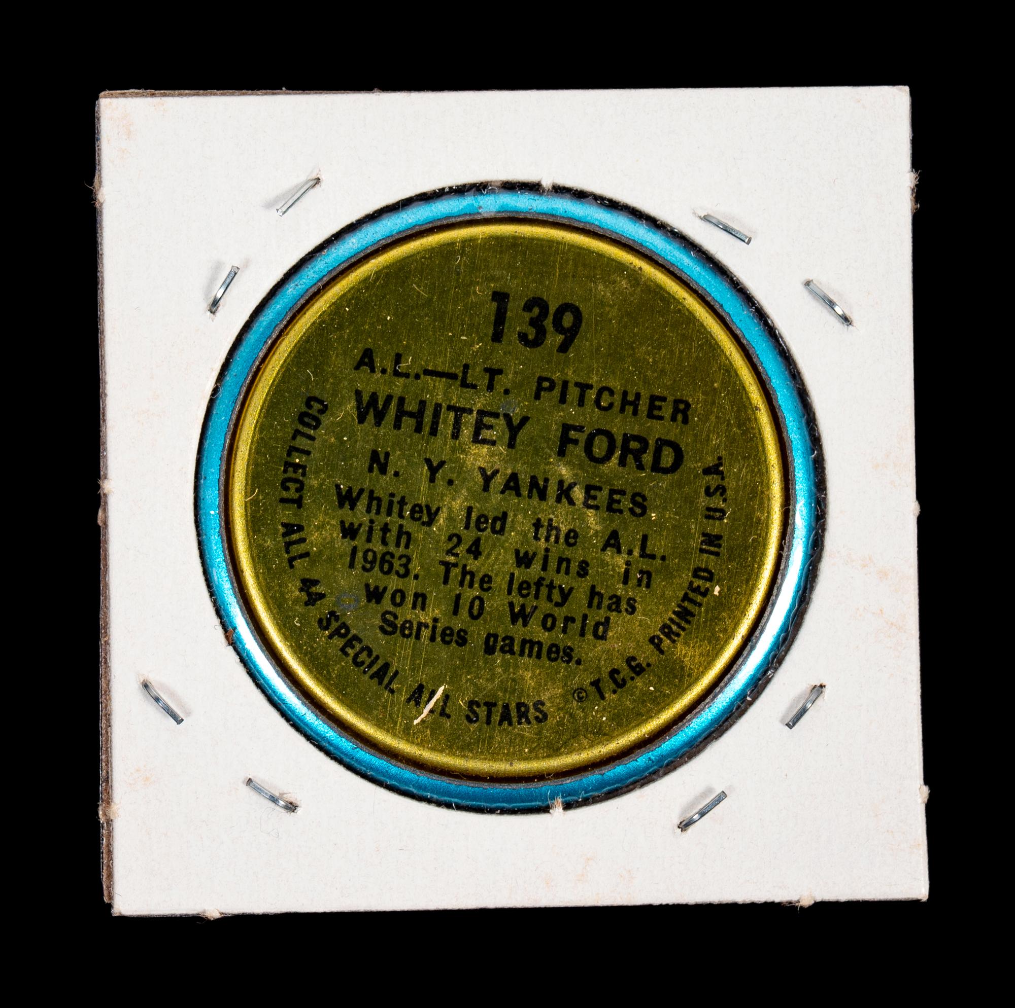 A Group of 44 1960s and 1970s Topps Baseball Coins (Including Willie Mays, Roberto Clemente and Sandy Koufax),