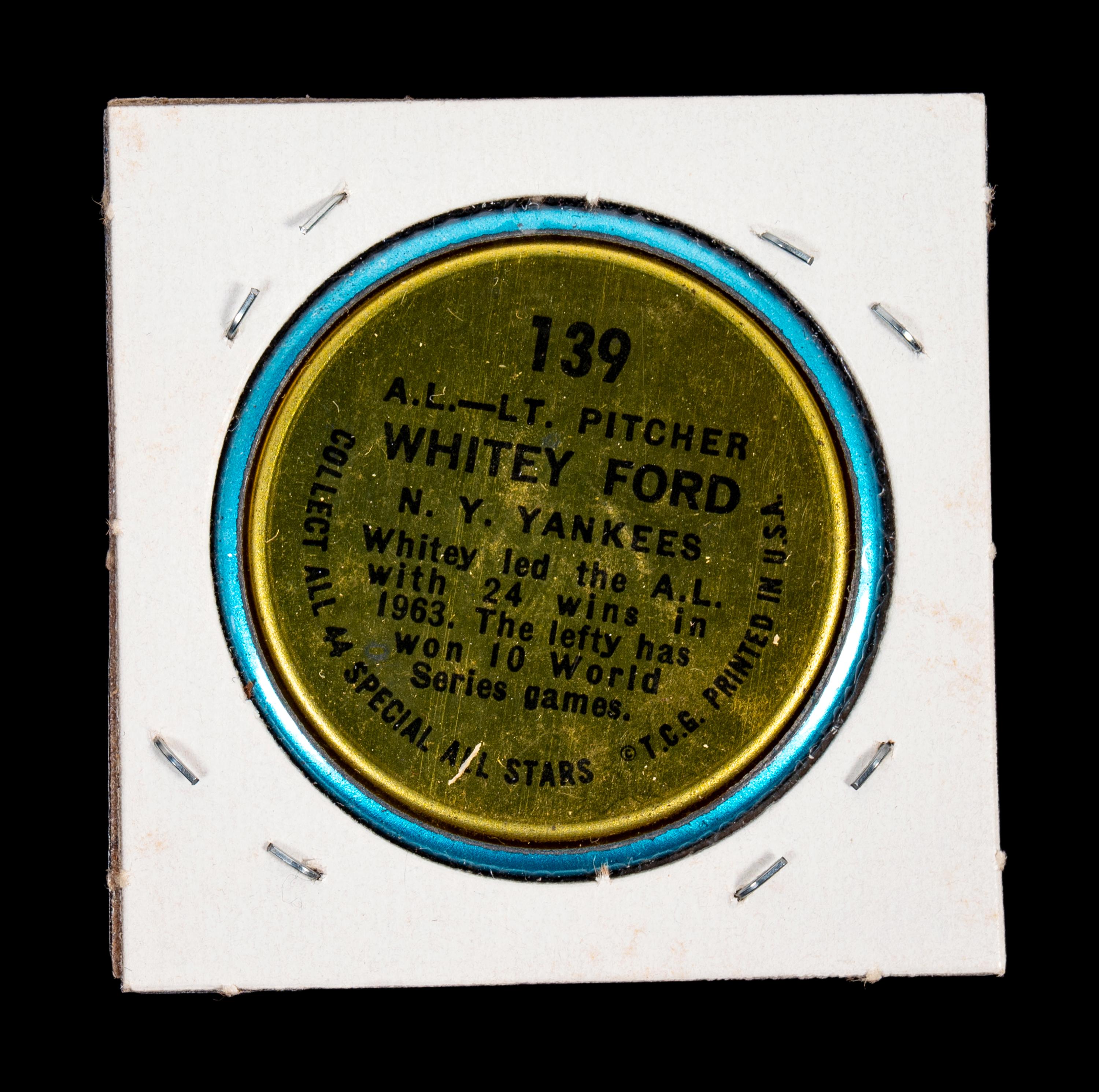 A Group of 44 1960s and 1970s Topps Baseball Coins (Including Willie Mays, Roberto Clemente and Sandy Koufax),