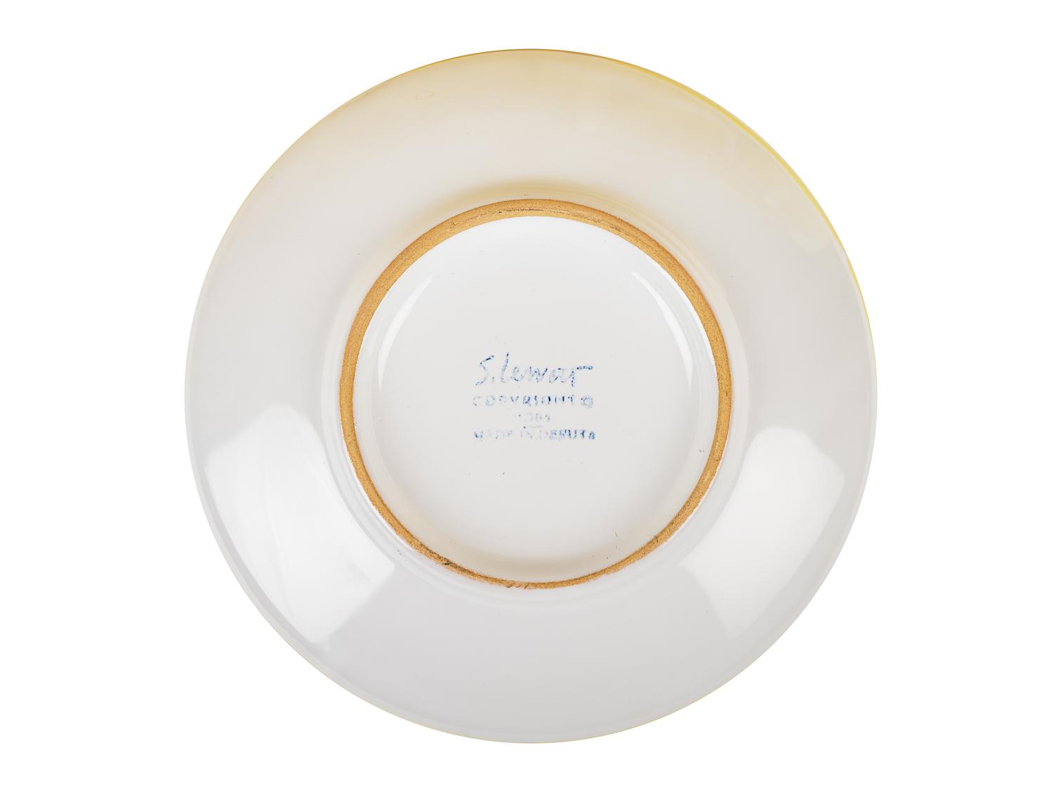 Collection of six cups and saucers, seven Stars Series plates, and one round platter