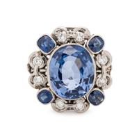 SAPPHIRE AND DIAMOND RING