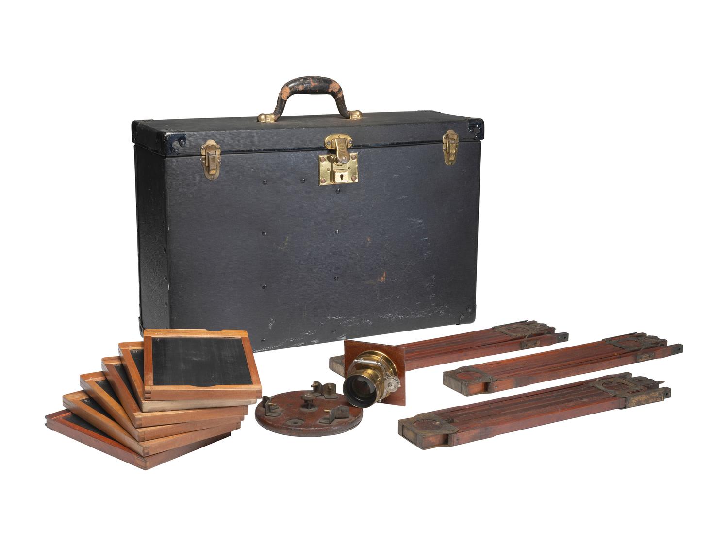 [CAMERAS]. An eclectic group of 4 cameras, incl. Victor Street Camera by Benson Dry Plate Camera Co.