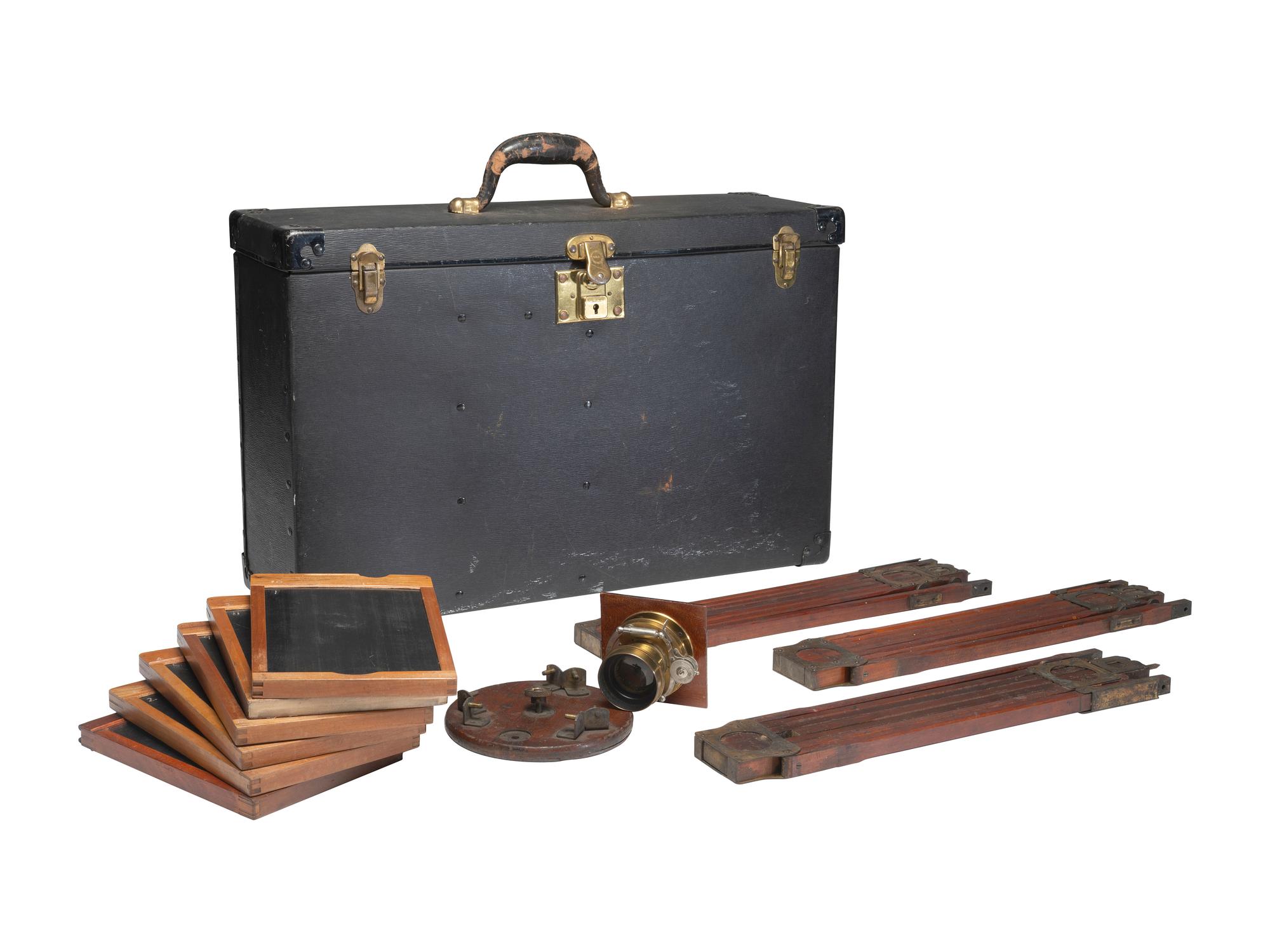 [CAMERAS]. An eclectic group of 4 cameras, incl. Victor Street Camera by Benson Dry Plate Camera Co.