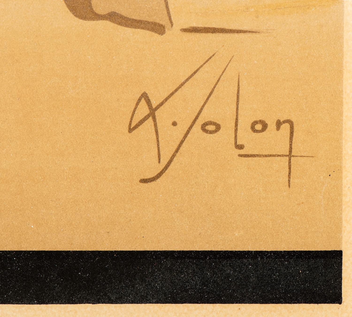 [TRANSPORTATION - AVIATION]. SOLON, Albert, artist. Lignes Aeriennes Farman / De L’Antiquite a Nos Jours . Paris: Publicite Ch. Egler, ca 1920s.