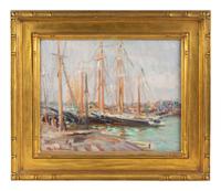 Docked Sailboats