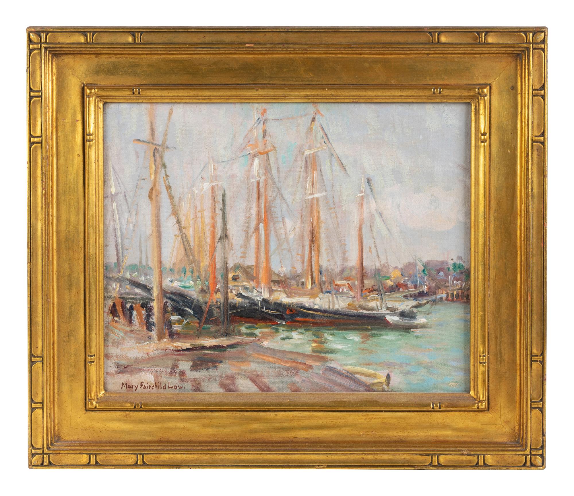 Docked Sailboats