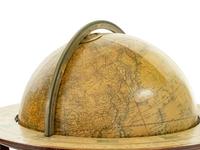 An Associated Pair of English Twelve-Inch Mahogany Celestial and Terrestrial Library Globes