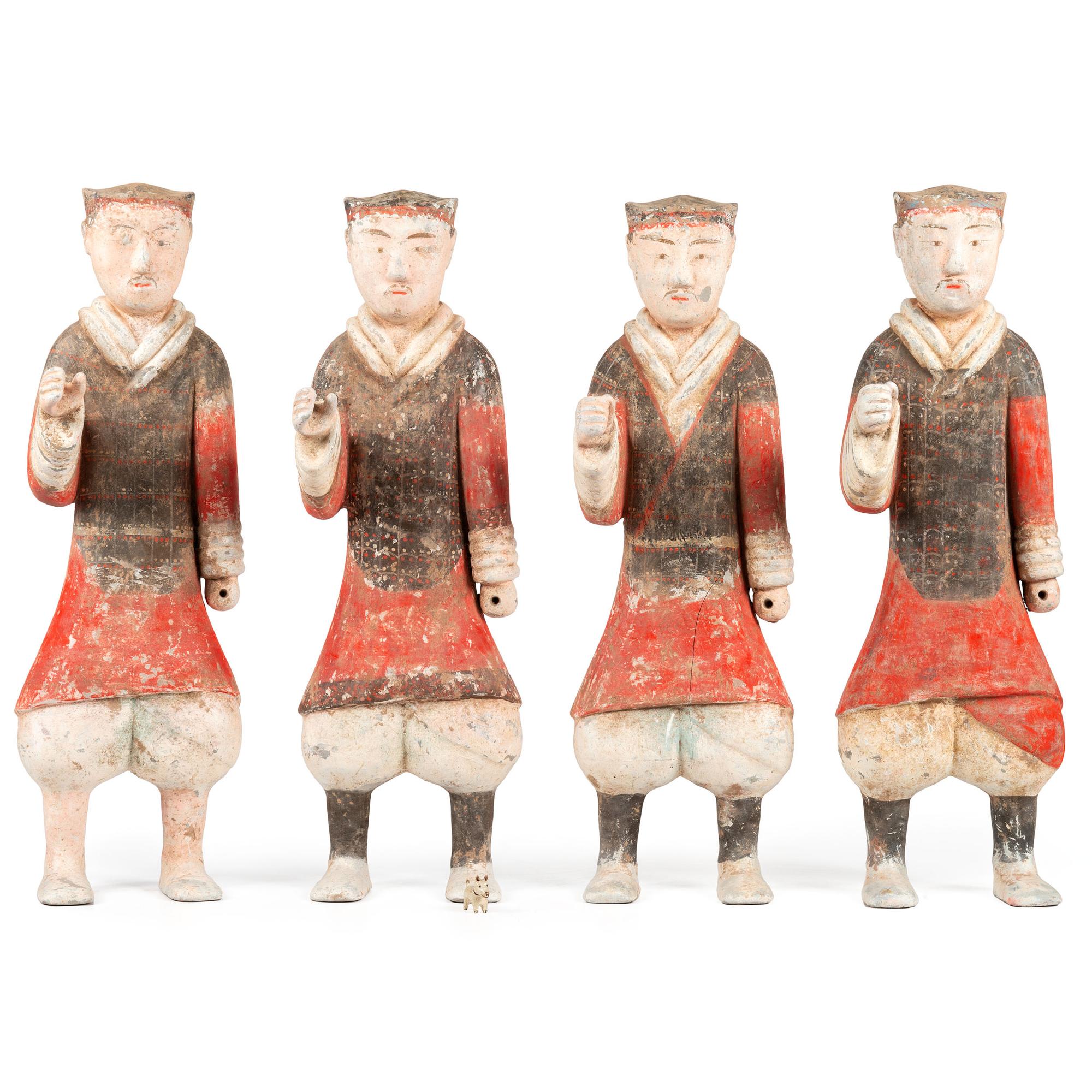Four Chinese Terracotta Warrior Figures