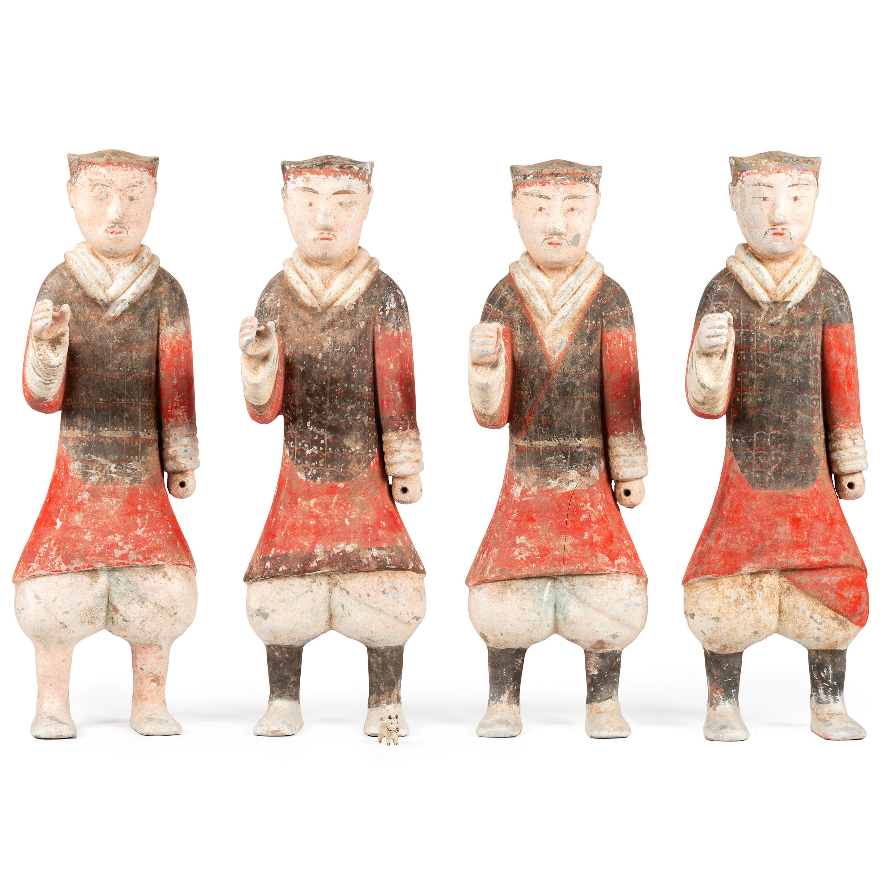 Four Chinese Terracotta Warrior Figures