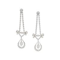 EDWARDIAN, DIAMOND CHANDELIER EARRINGS