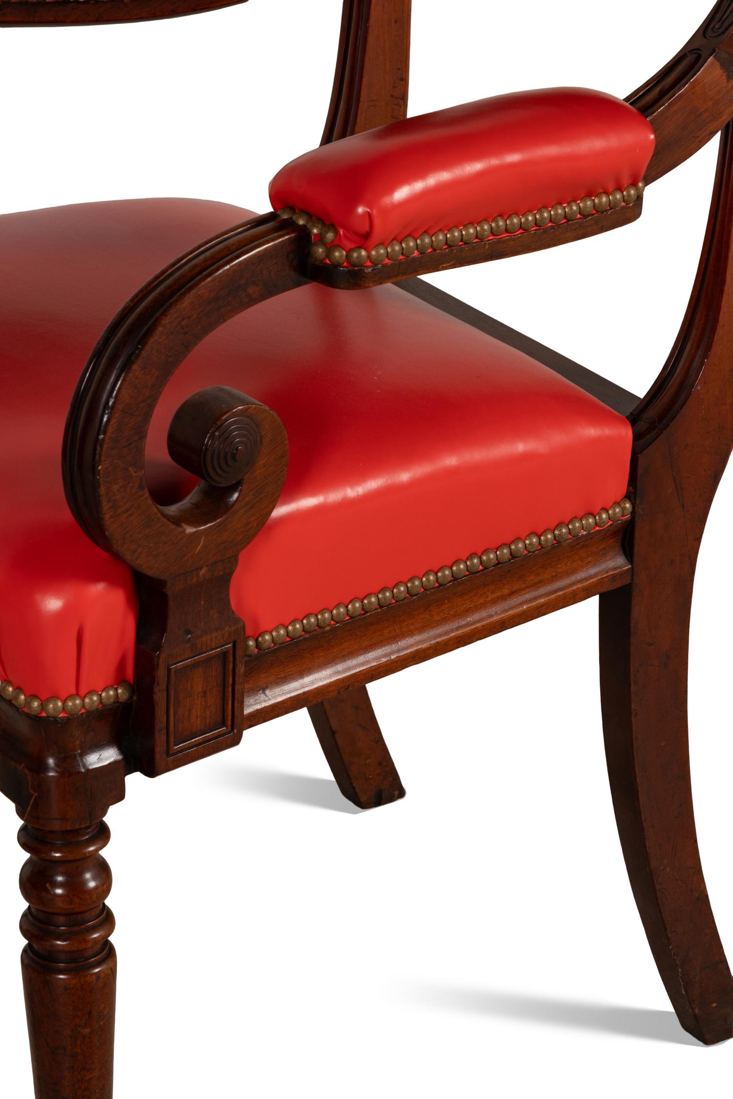 A Set of Eight George IV Mahogany Dining Chairs