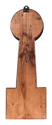 A Federal Mahogany Eglomise Inset Banjo Clock