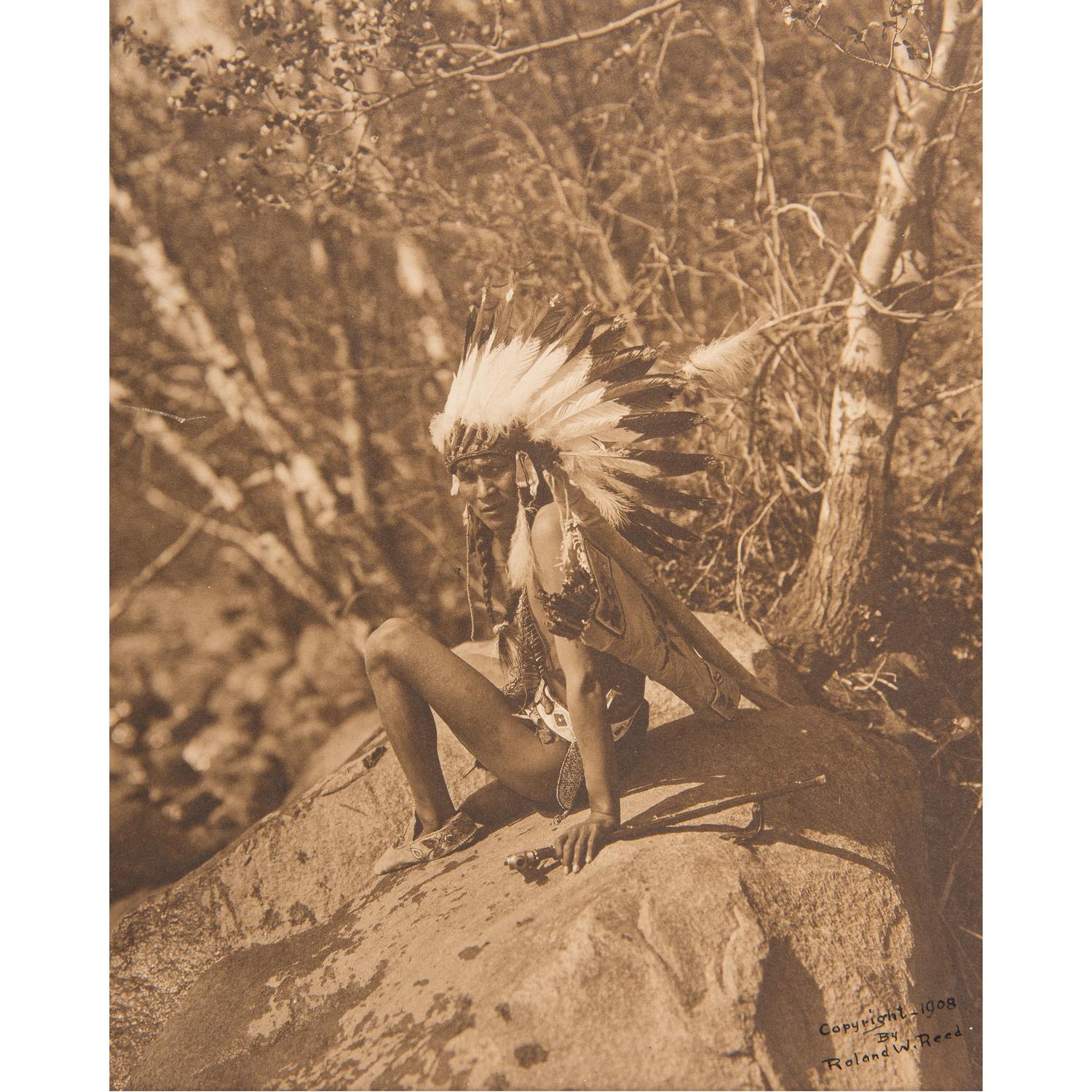 Roland W. Reed Signed Photograph of Ojibwe Indian, "Ringing Bells"