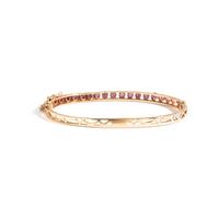 PINK SAPPHIRE HINGED BANGLE BRACELET