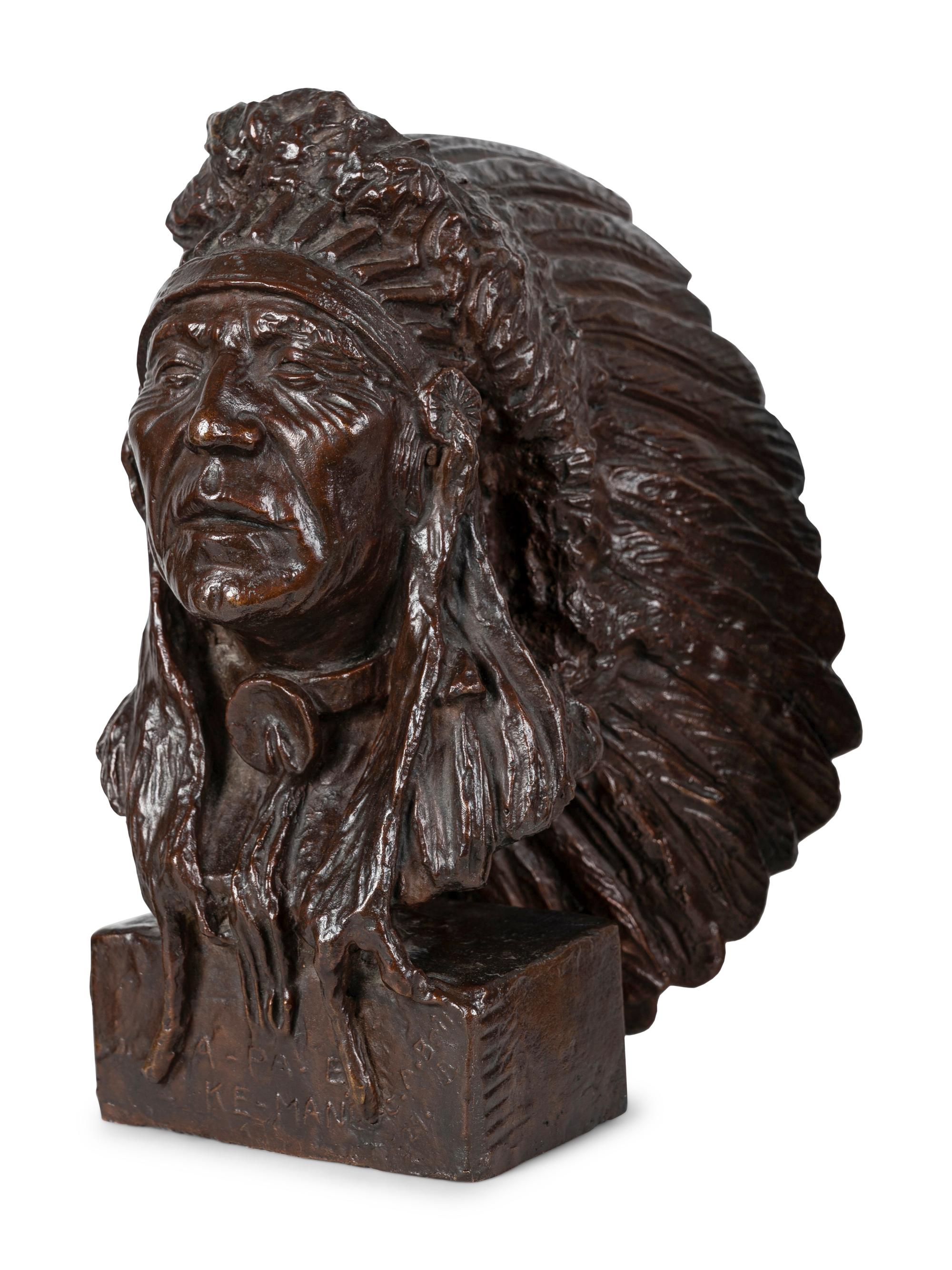 Seven Sculptures: Last Star , Calf-Tail, Two-Gun-White-Calf, Eagle-Calf, Medicine-Bossribs, Turtle and Weasel Feather , edition 8/30