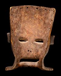 A Chokwe Wood Helmet Mask