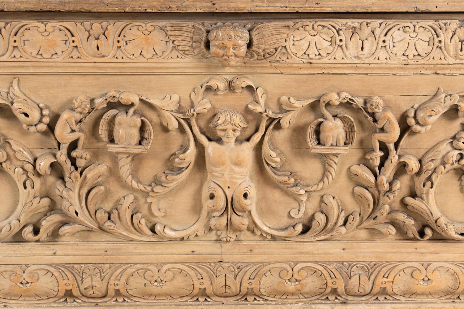 A Continental Carved Oak Cassone