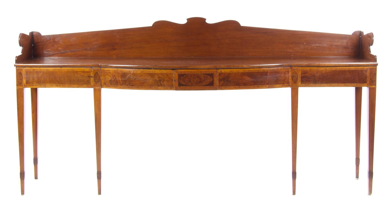 A George III Mahogany Sideboard Height 42 x width 94 x depth 24 5/8 inches. — 19TH CENTURY
