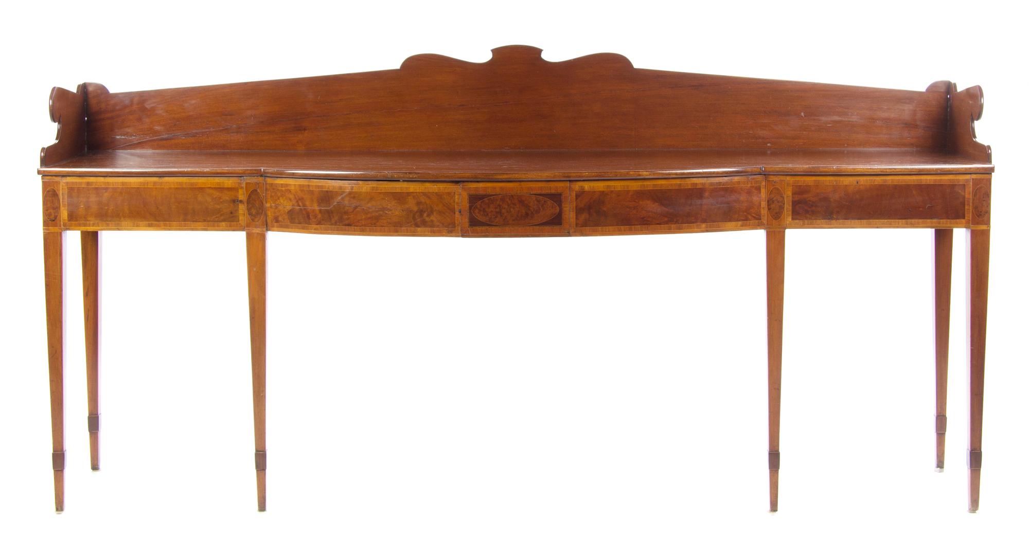 A George III Mahogany Sideboard Height 42 x width 94 x depth 24 5/8 inches. — 19TH CENTURY