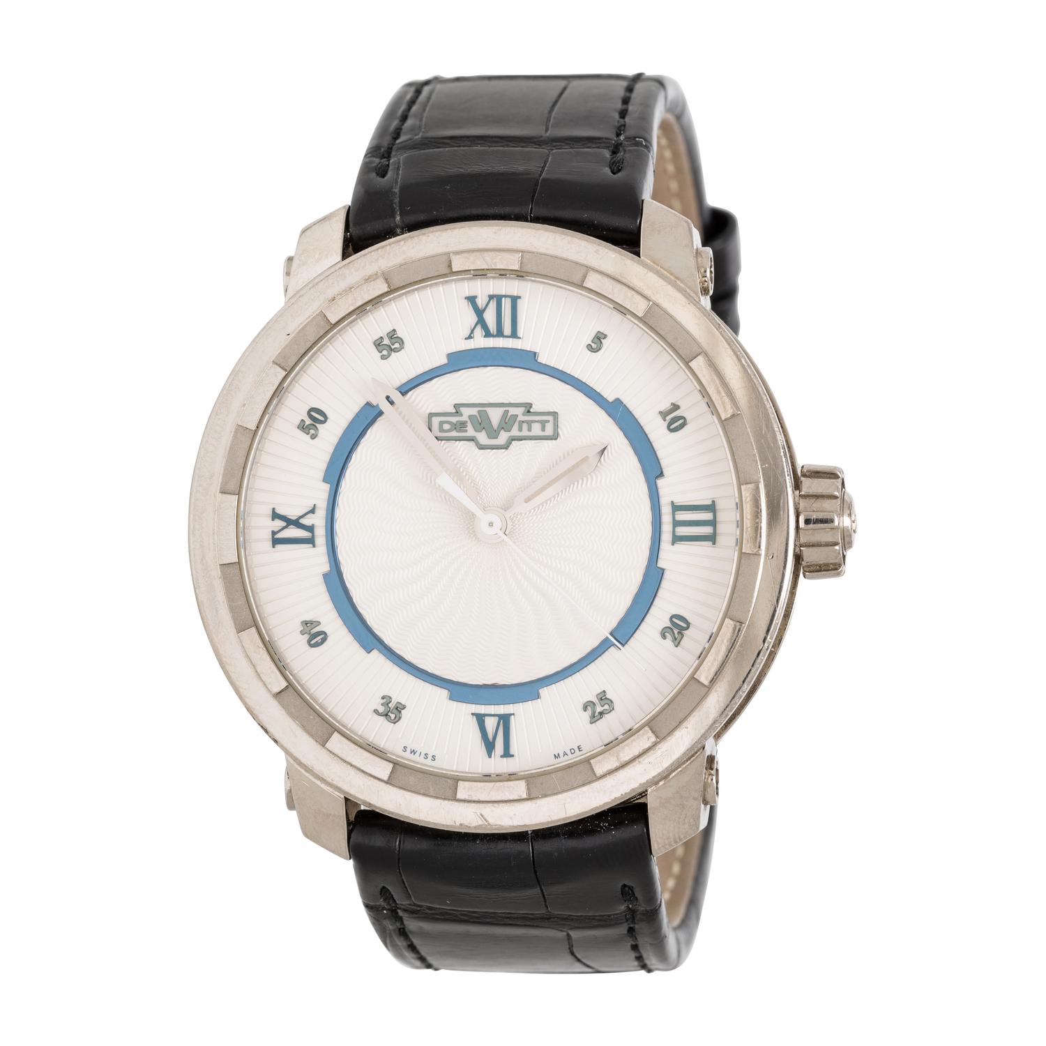 DEWITT, 'TWENTY-8-EIGHT' 18K WHITE GOLD WATCH