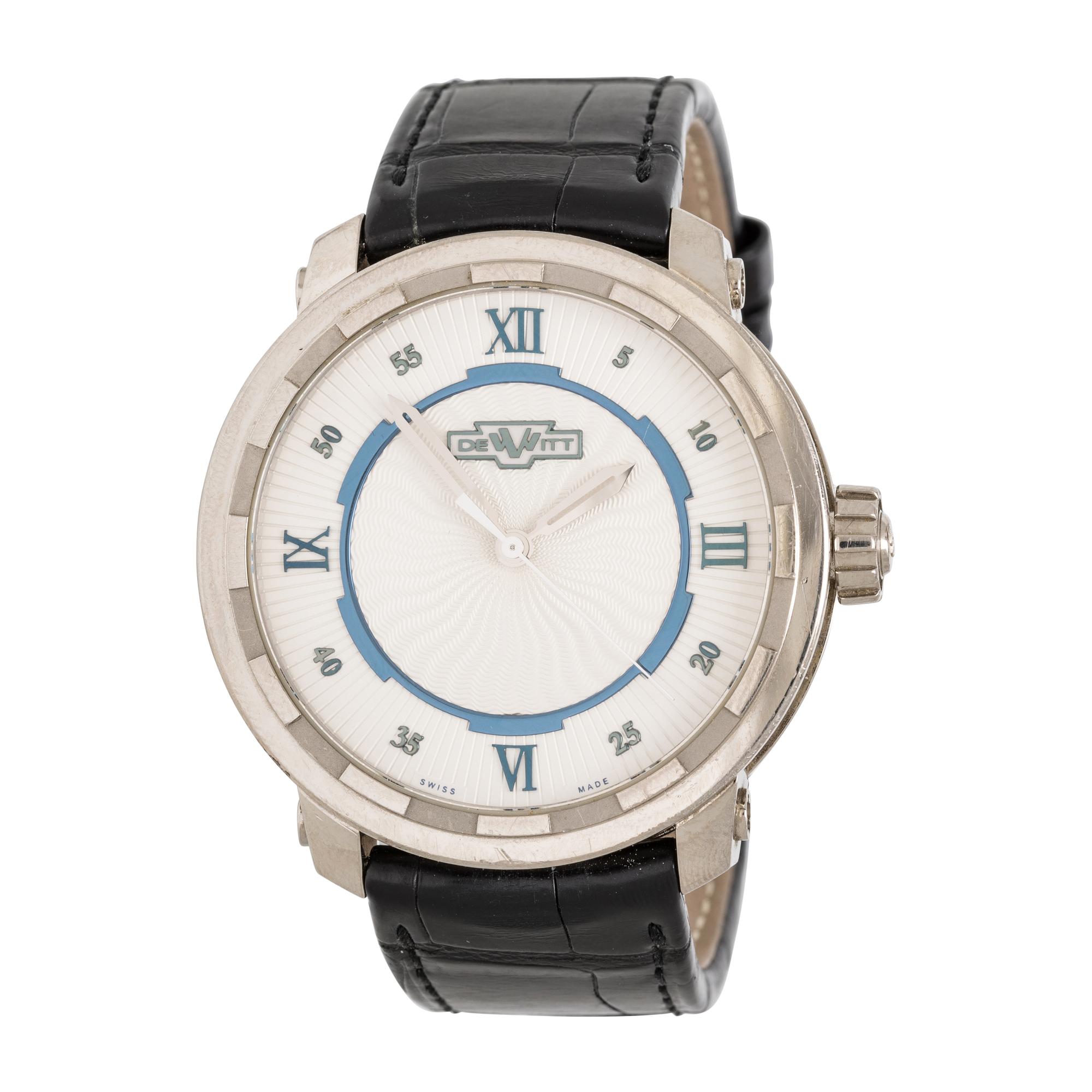 DEWITT, 'TWENTY-8-EIGHT' 18K WHITE GOLD WATCH