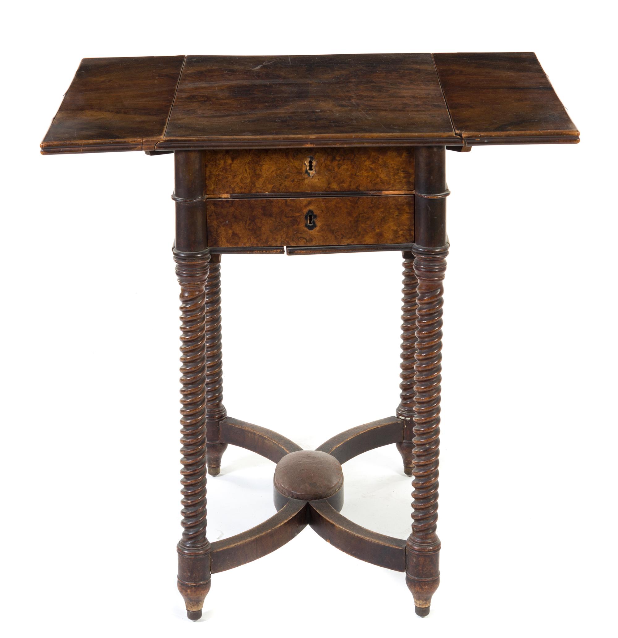 A Continental Sewing Table Height 30 1/4 x width 18 x depth 22 inches (closed).