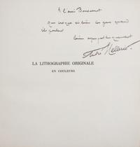 BONNARD, PIERRE AND ANDRE MELLERIO. La Lithographie originale en couleurs. Paris, 1898. Limited. Presentation copy.