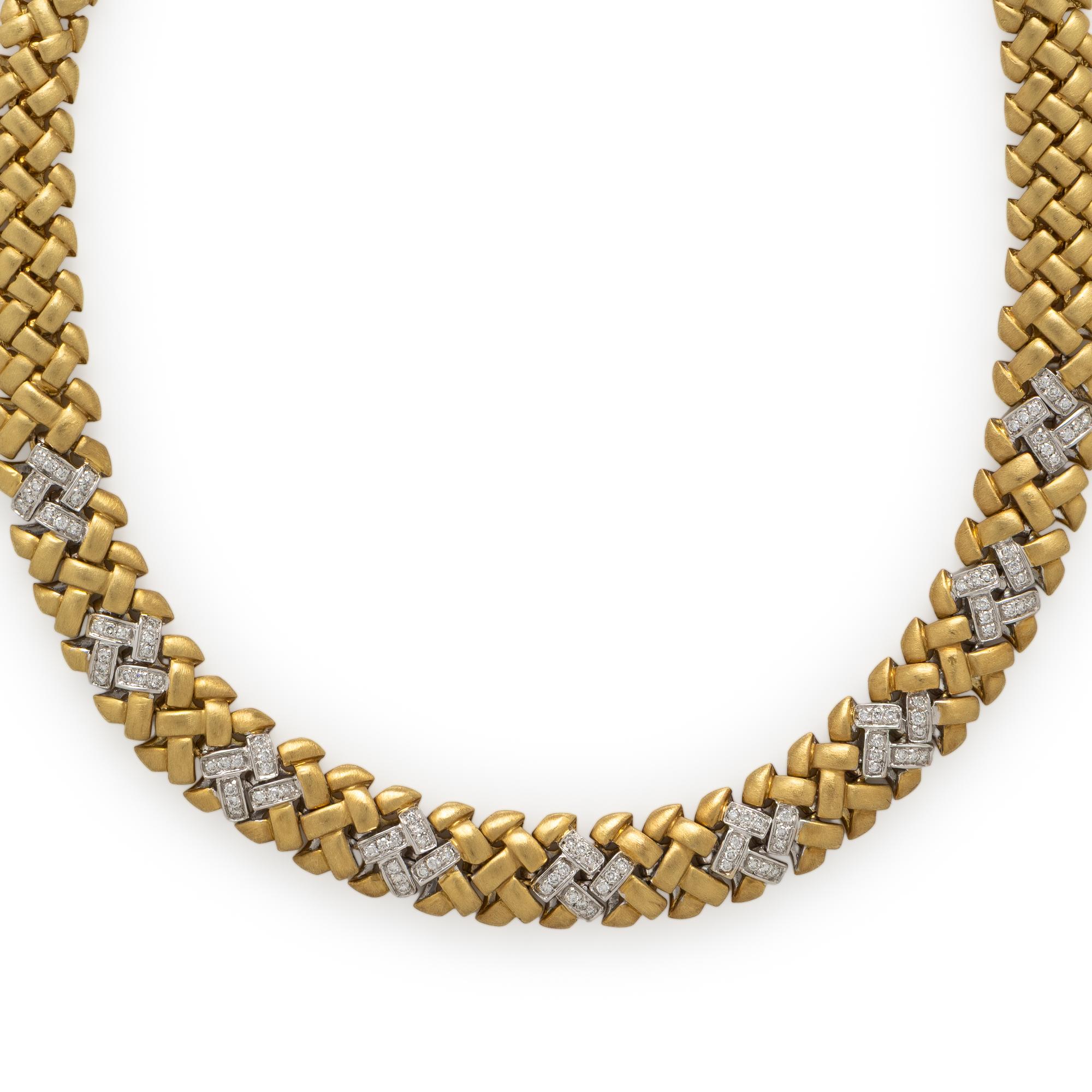 Yellow Gold and Diamond Necklace
