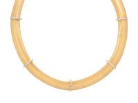 ROBERTO COIN, YELLOW GOLD AND DIAMOND NECKLACE
