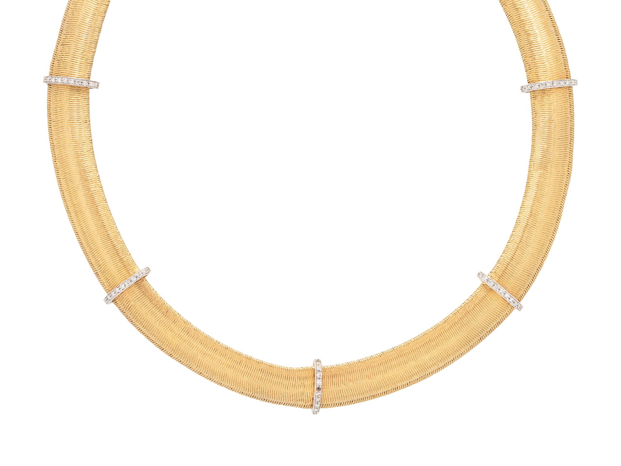 ROBERTO COIN, YELLOW GOLD AND DIAMOND NECKLACE