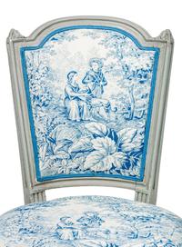 A Pair of Louis XVI Grey-Painted Chaises