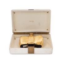 Perfume Box by Jean-Michel Frank and Guerlain Coque d'Or Bottle by Baccarat, 1937
