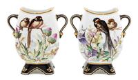 A Pair of Continental Porcelain Vases Height 10 1/4 inches. — LIKELY POLISH, ATTRIBUTED TO CMIELOW PORCELAIN, 19TH CENTURY