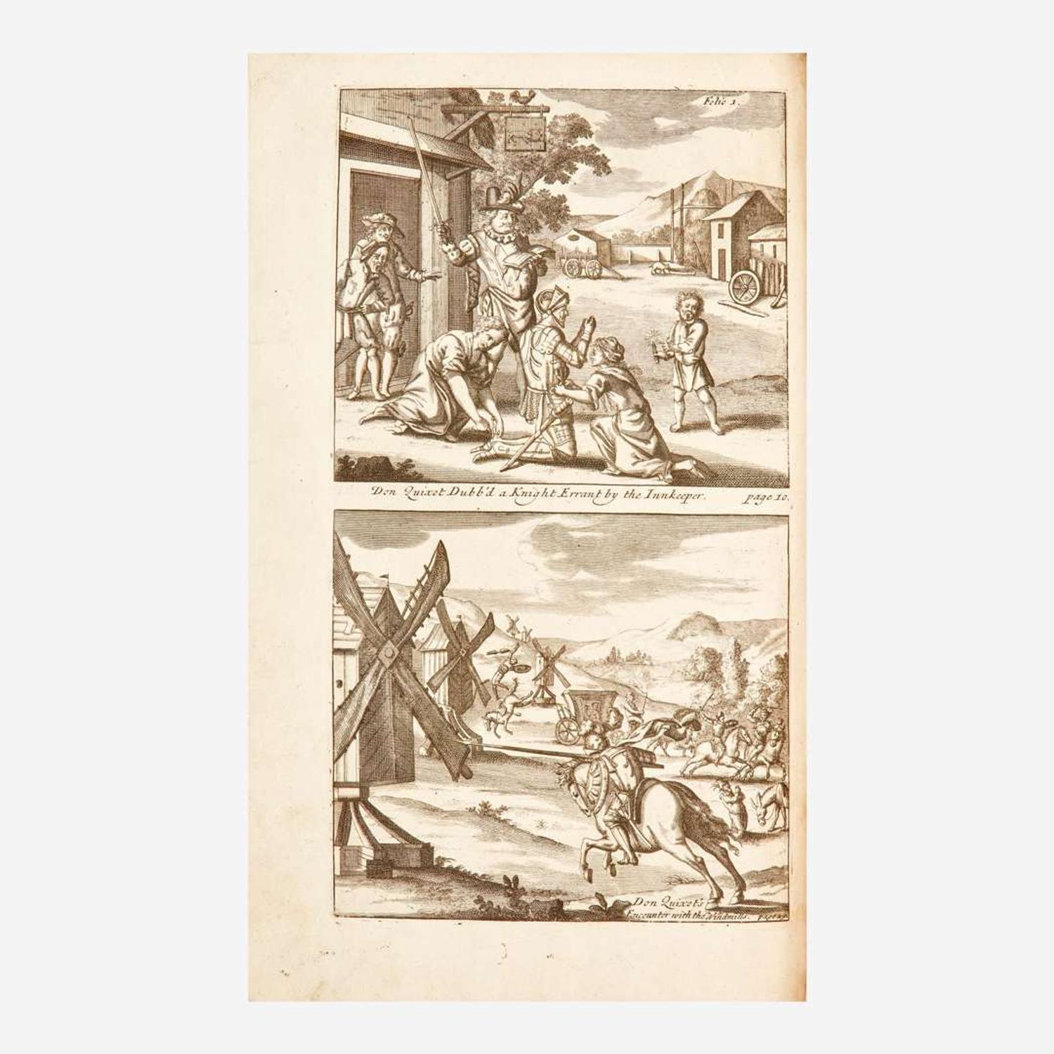 [Literature] (Cervantes Saavedra, Miguel de) The History of the most Renowned Don Quixote of Mancha: And his Trusty Squire Sancho Pancha...