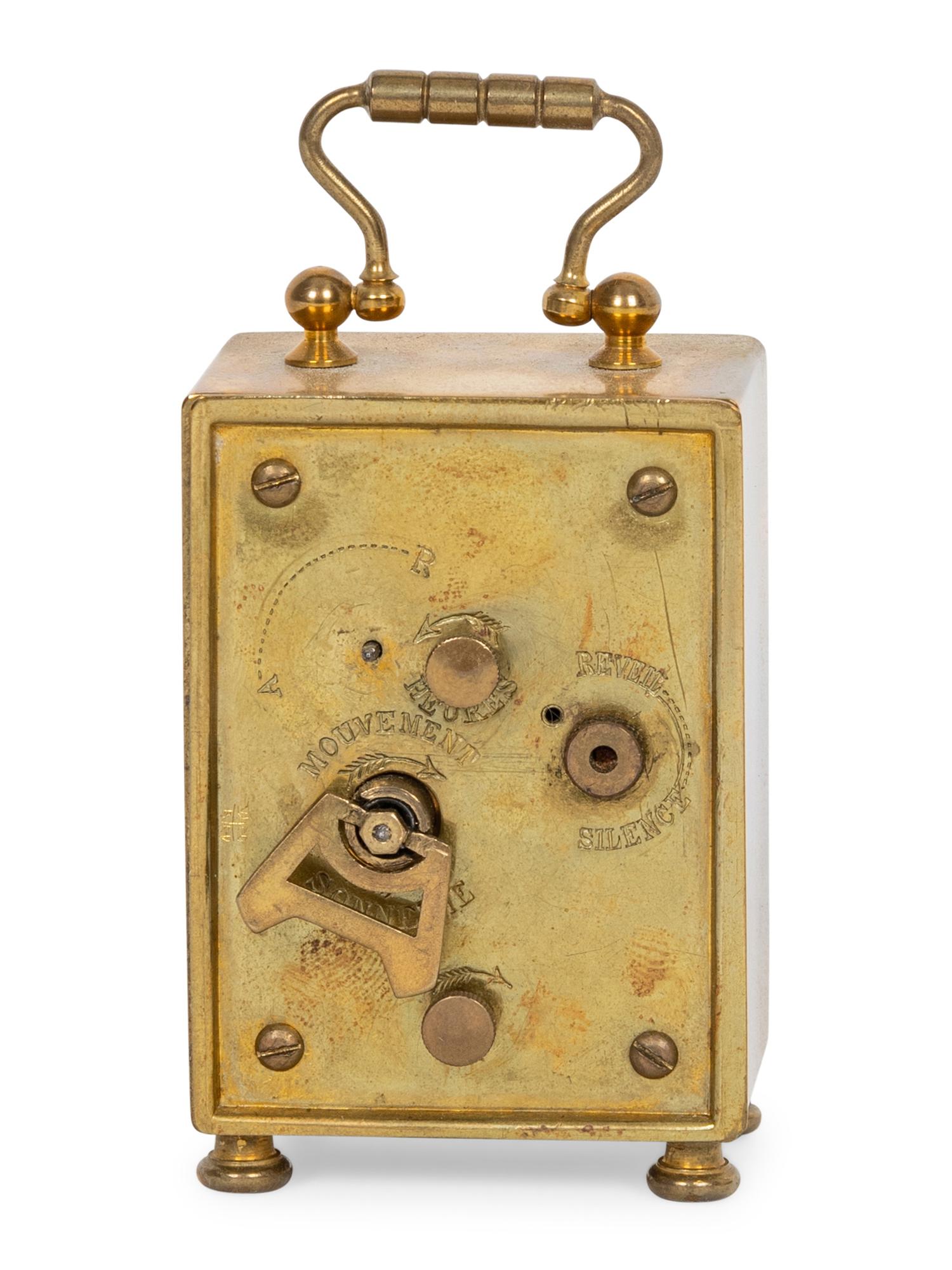 A Small French Brass Carriage Clock