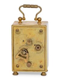 A Small French Brass Carriage Clock