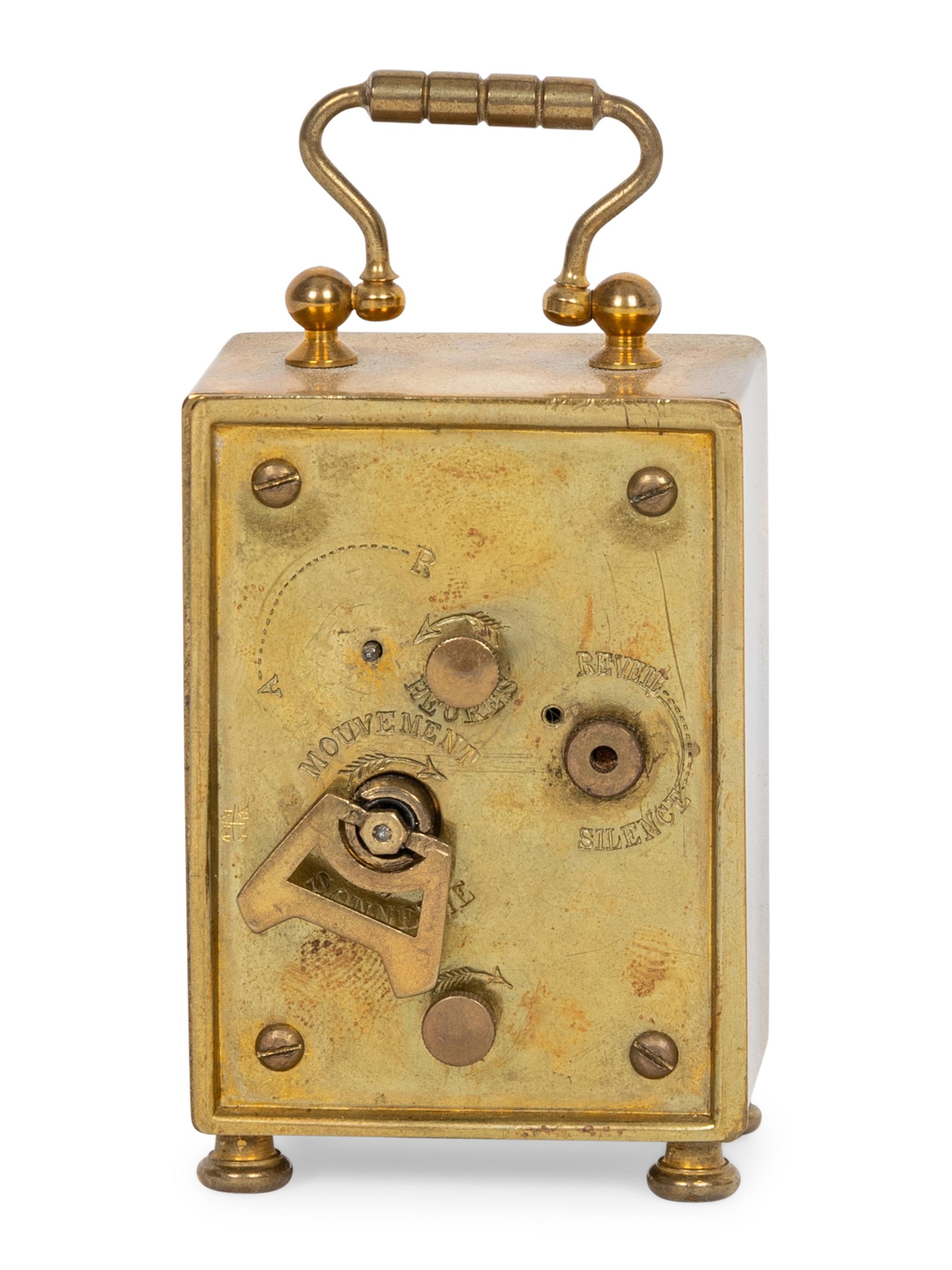 A Small French Brass Carriage Clock