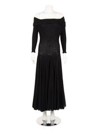 Giorgio di Sant'Angelo Knit Mesh Cowl Neck Dress, 1980s