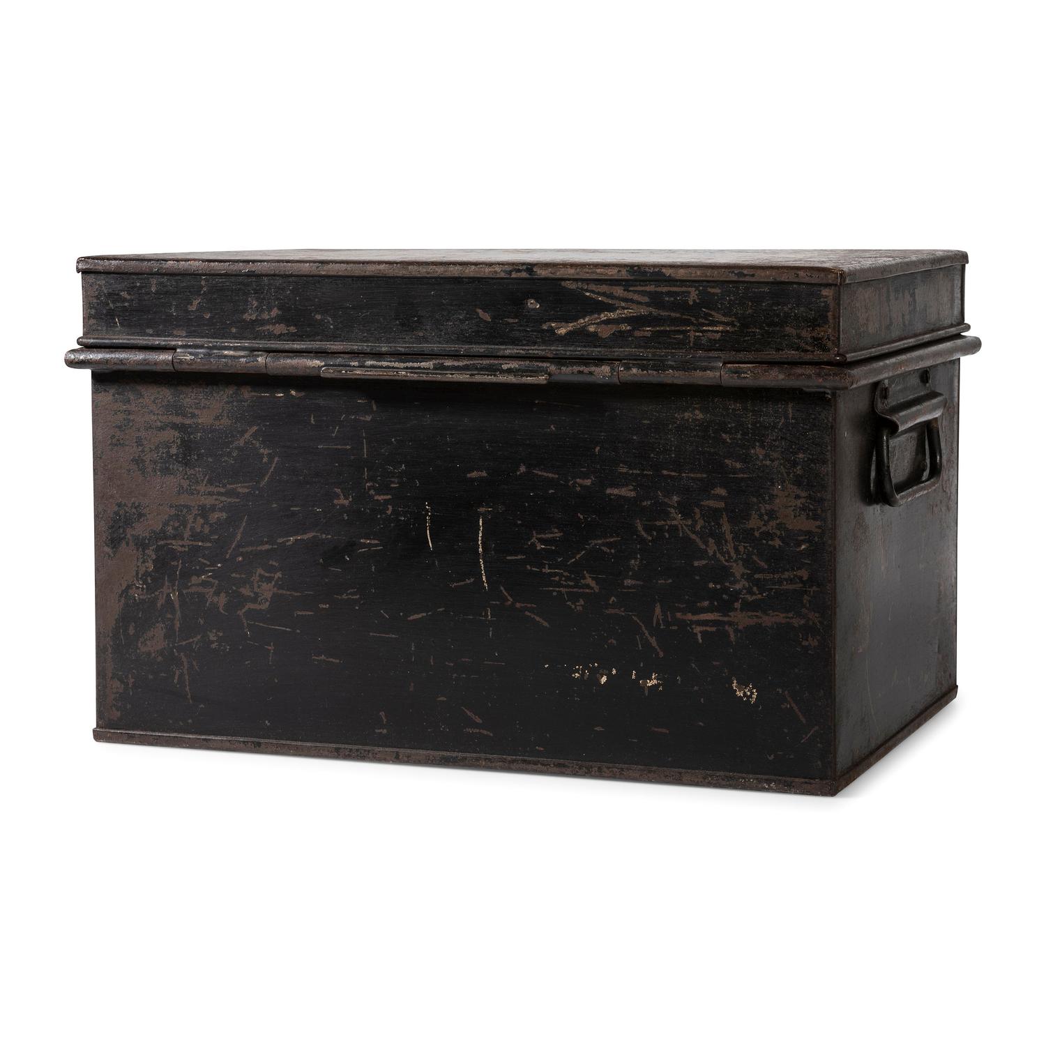 A Painted Tin Cocaine Storage Box