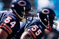 A Framed Chicago Bears Brian Urlacher and Lance Briggs Signed Autograph Oversized Photo With Multiple Inscriptions (Beckett Authentication Services Certified),