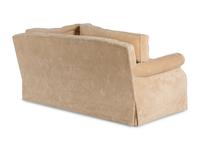 A Contemporary Velvet-Upholstered Two-Cushion Sofa